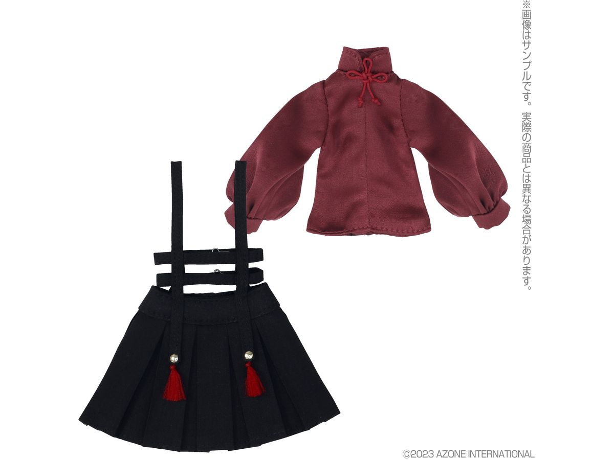 PNS China Casual Set Dark Red x Black