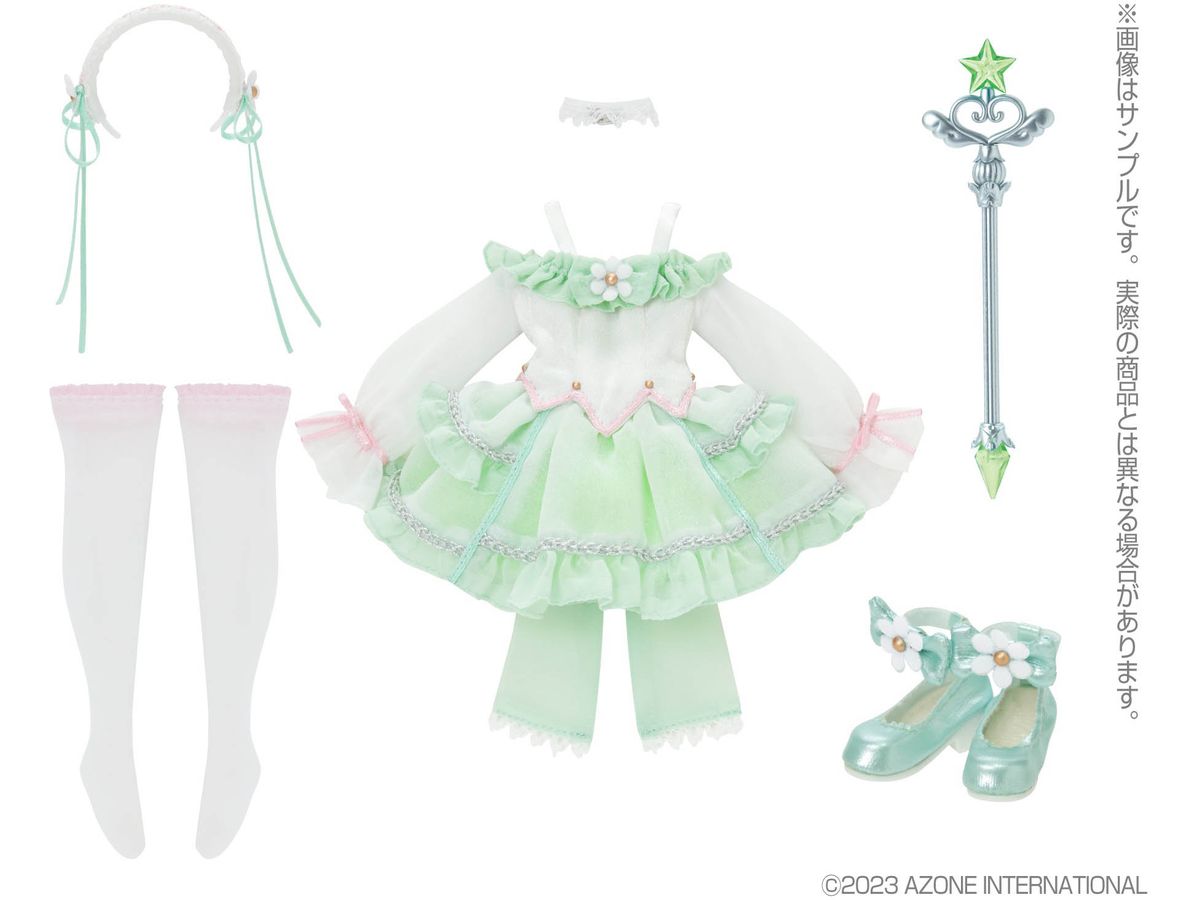PNS Magical CUTE Floral Ease Dress Set Mint x Pink