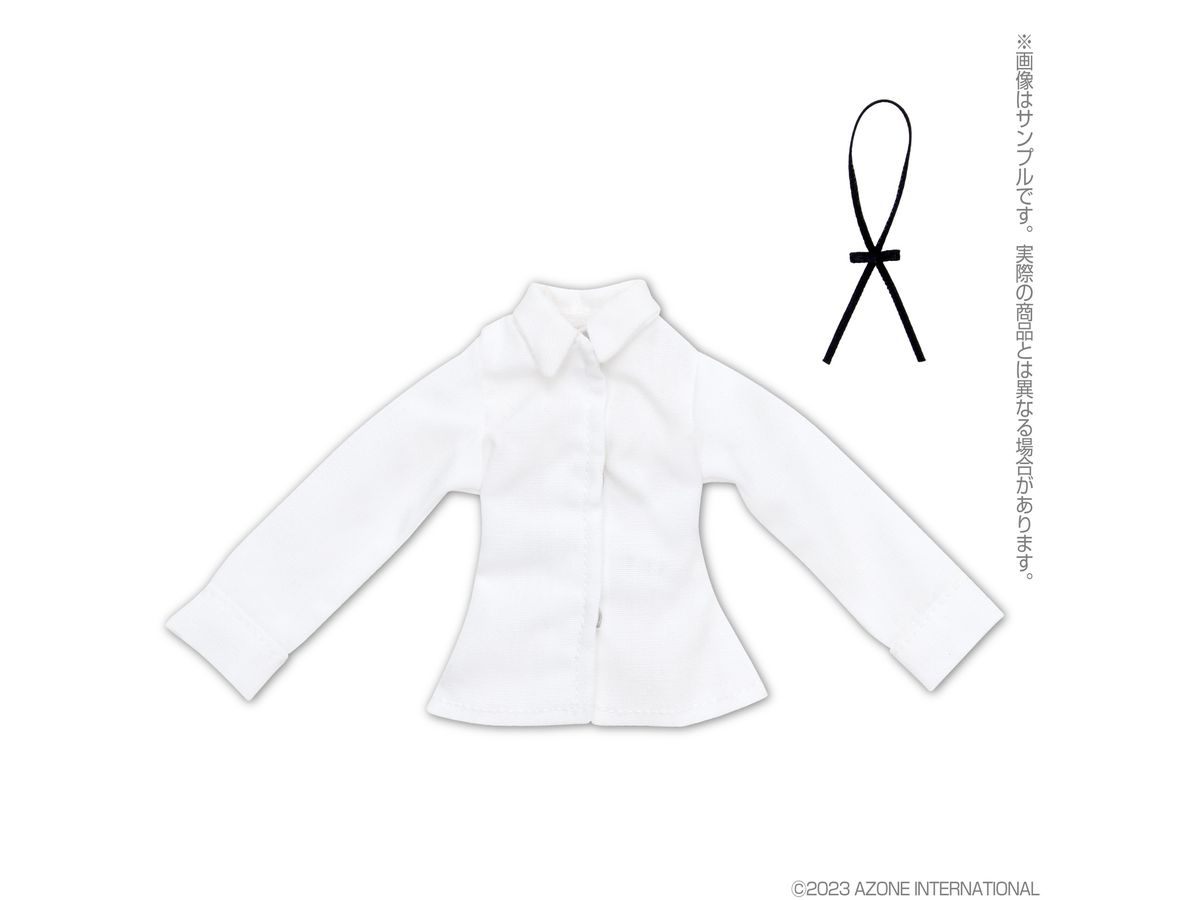 PNS Long Sleeve Shirt & Ribbon Tie set White x Black