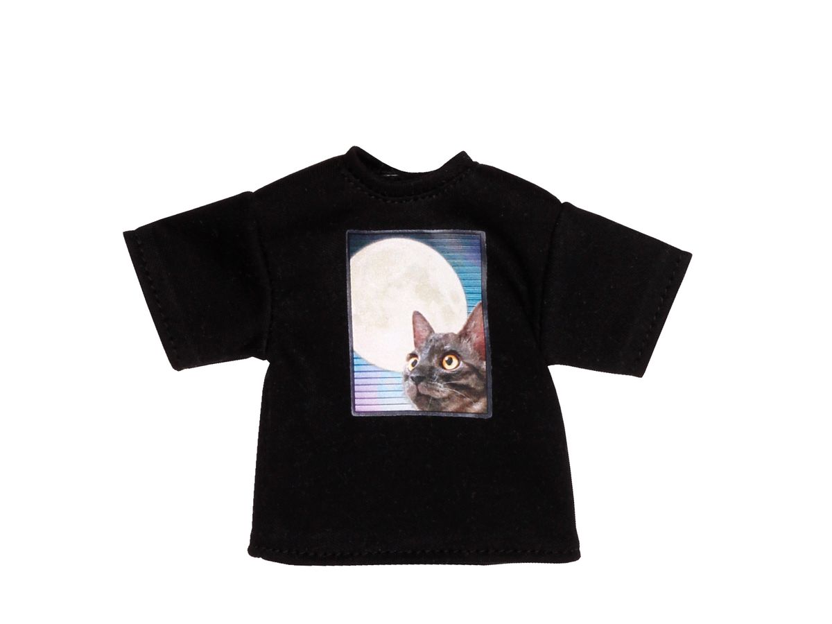 PNS Big Silhouette T-shirt Photo Art Black x Black Cat