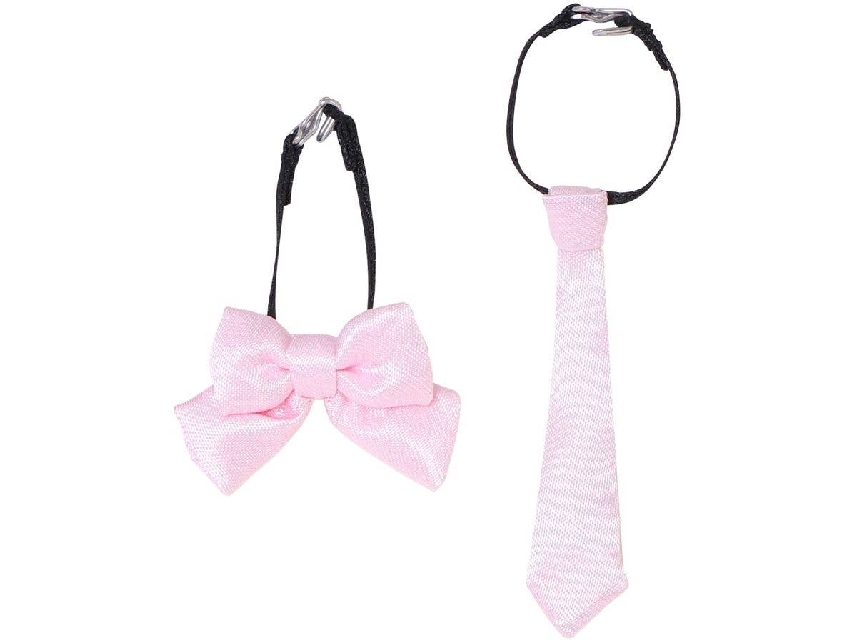 PNS Ribbon & Tie set (Solid Color) Pink