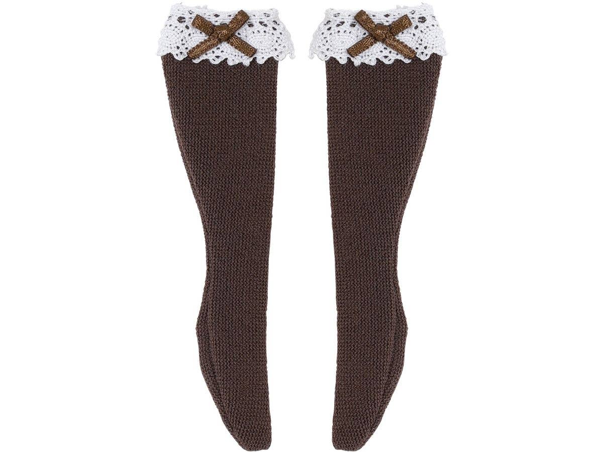 PNS Lolita Knee Socks II Brown x White