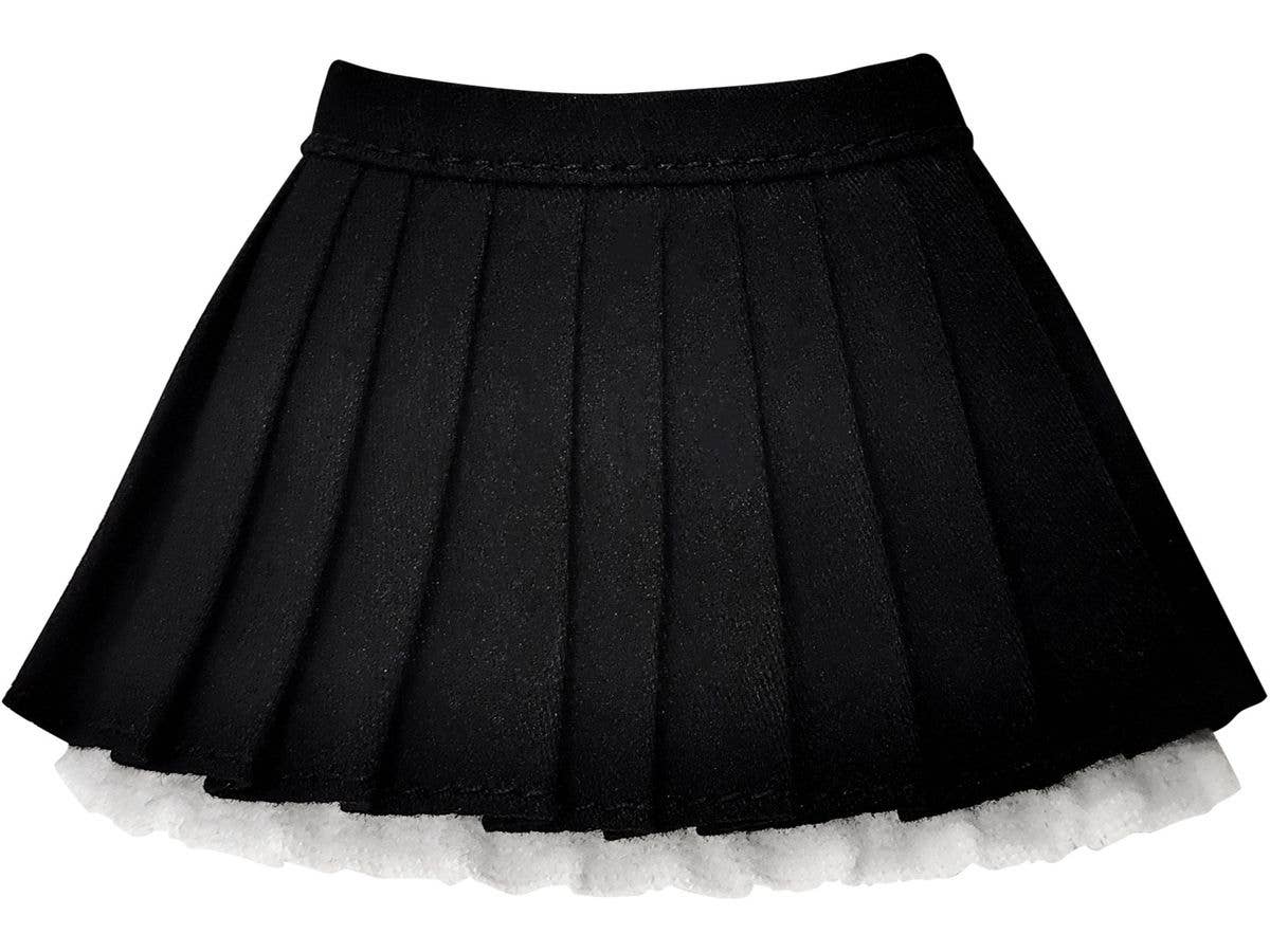PNS Ruffle Pleated Skirt Black x White