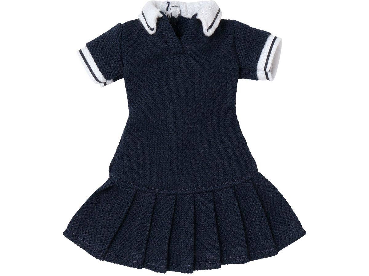 Q'z Pleated Polo Mini Dress Navy