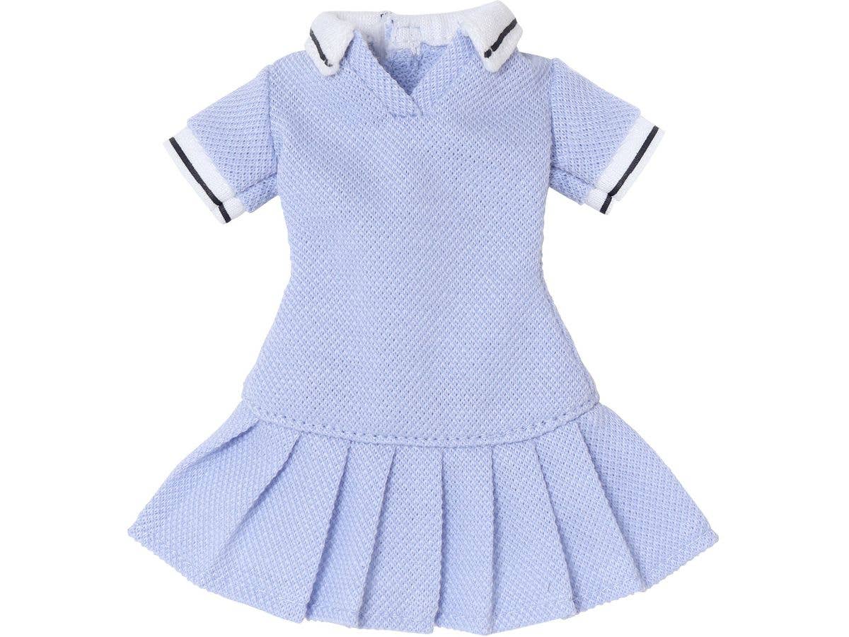 Q'z Pleated Polo Mini Dress Saxe