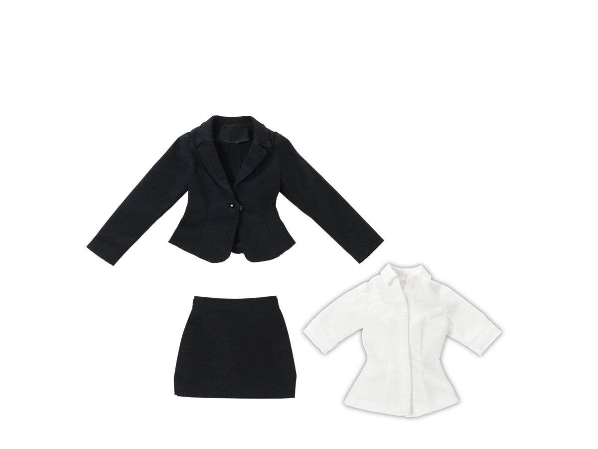 Q'z Tight Mini Suit Set Black x White
