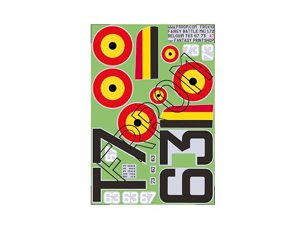 Fairey Battle Belgium Decals