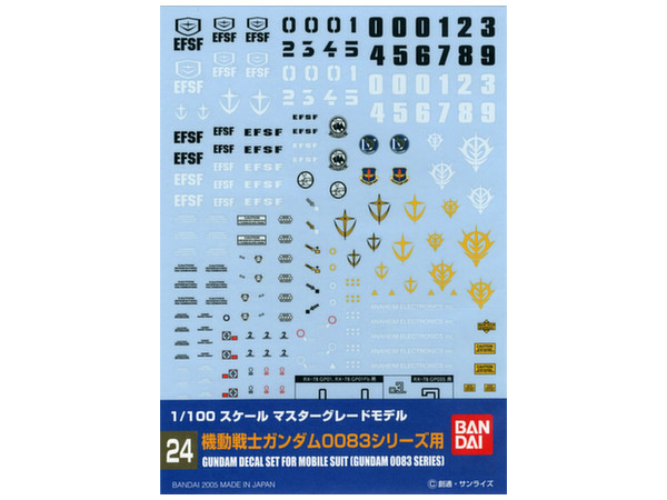 GD-24 Gundam 0083 MG Series Decal