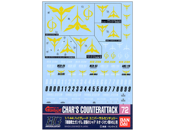 GD-72 Neo Zeon Char's Counterattack Ver. Decal