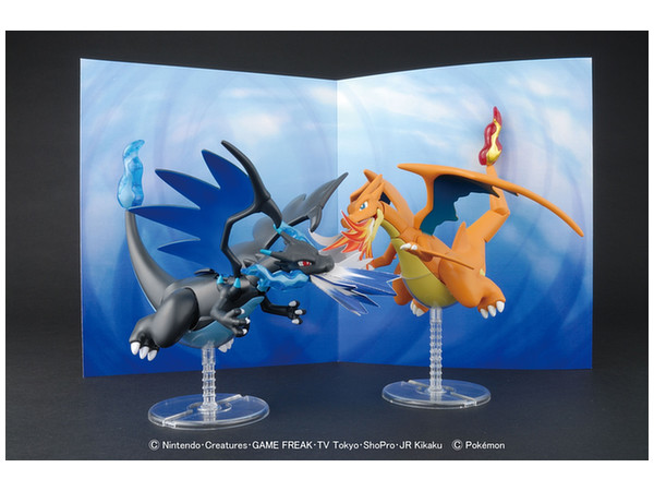 Pokemon Plamo Collection Mega Charizard X VS Mega Charizard Y