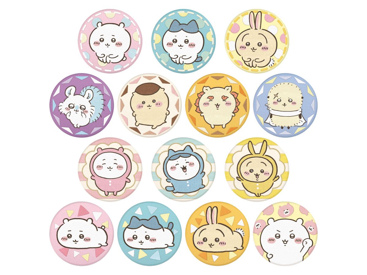 Chiikawa Embroidery Can Badge Biscuit: 1Box (12pcs)