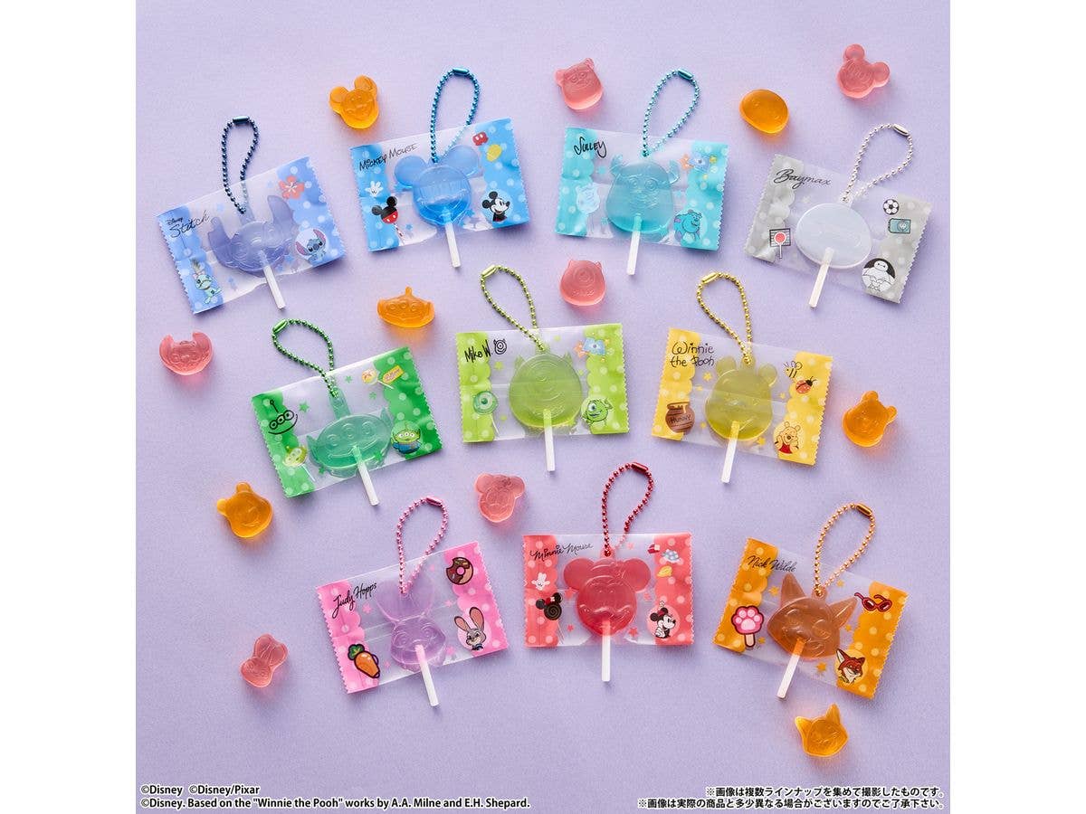 Disney Characters Candy Charms Gummy 1Box 12pcs