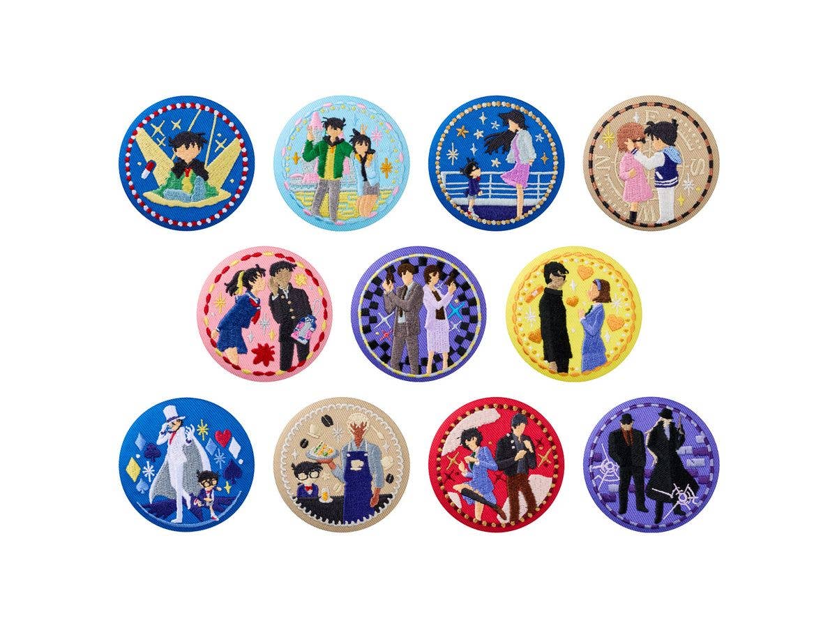 Detective Conan Embroidery Can Badge Biscuit 1Box 12pcs