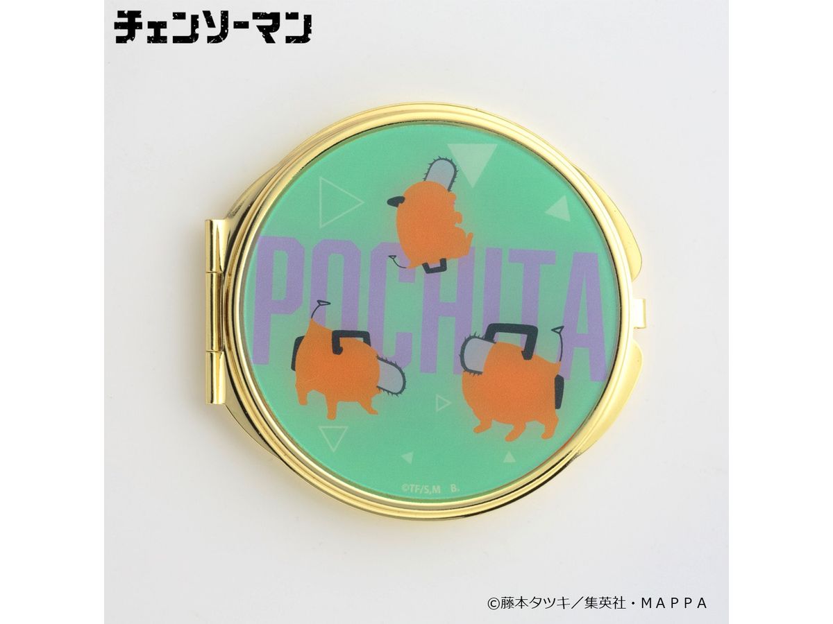 Chainsaw Man Silhouette Design Double Mirror Pochita