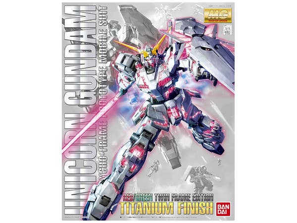 MG RX-0 Unicorn Gundam (Red or Green Frame Twin Frame Edition) Titanium Finish