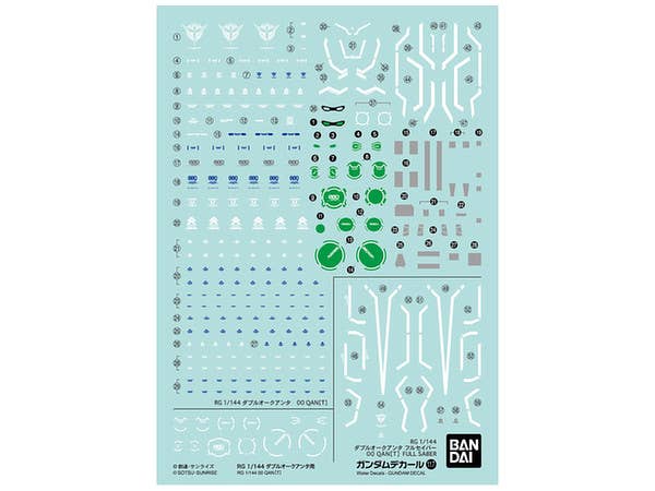 Gundam Decal No.117 RG GNT-0000 00 Qan[T]
