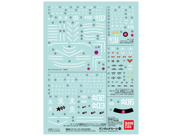Gundam Decal No.119 Mobile Suit Gundam: The Origin General Purpose 3