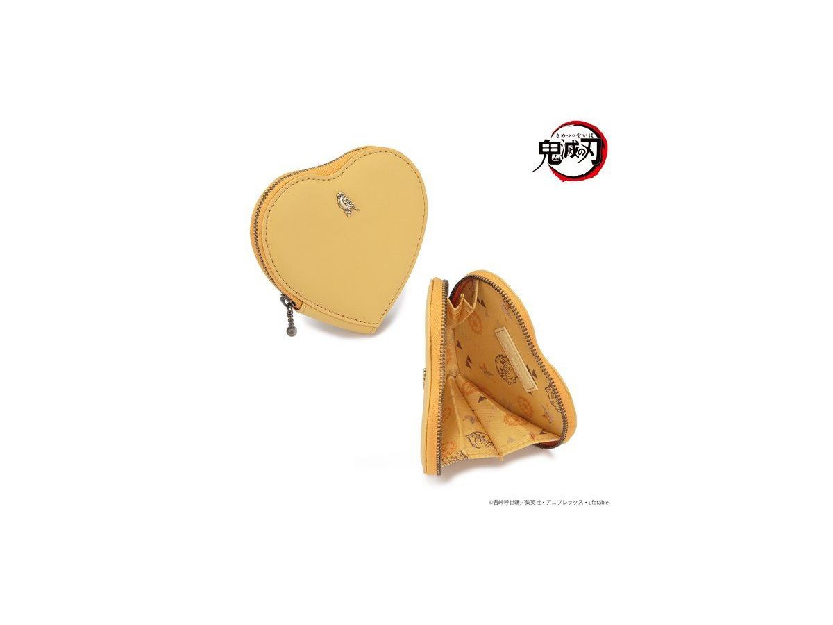 Demon Slayer: Kimetsu no Yaiba: Leather Heart Type Coin Case Zenitsu