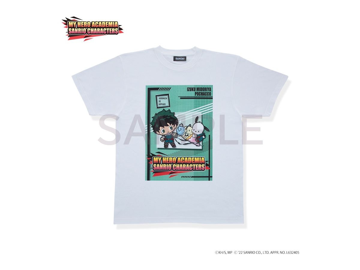 My Hero Academia x Sanrio Characters T-shirt (15 Types) Izuku Midoriya x Pochacco XL