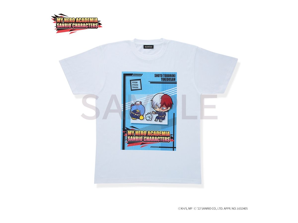 My Hero Academia x Sanrio Characters T-shirt (15 Types) Shoto Todoroki x Tuxedo Sam M