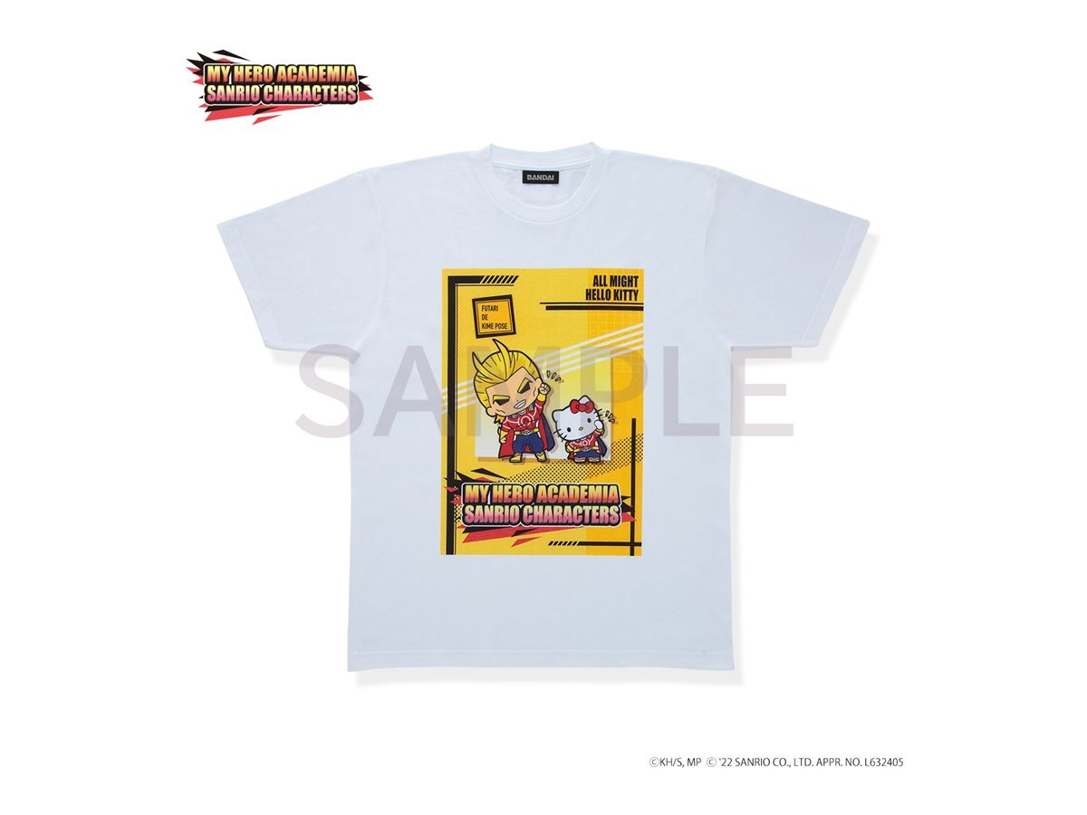 My Hero Academia x Sanrio Characters T-shirt (15 Types) All Might x Hello Kitty S
