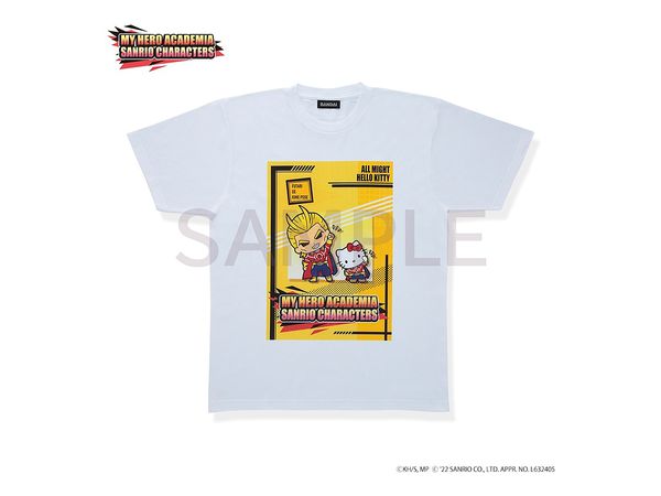 My Hero Academia x Sanrio Characters T-shirt (15 Types) All Might x Hello Kitty XL