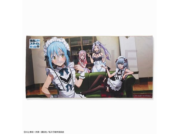 That Time I Got Reincarnated as a Slime Portrait Bath Towel Rimuru Who Dislikes Maid Clothes and Three Satisfied People