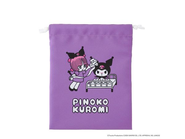 Pinoko x My Melody & Kuromi Drawstring Pouch Pinoko x Kuromi C