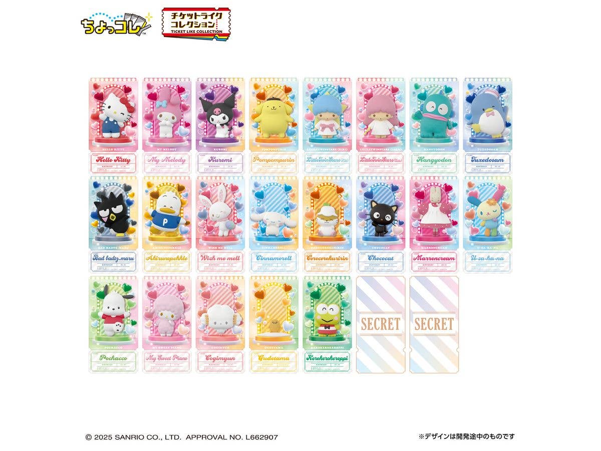 Ticket Like Collection Sanrio characters 1Box 20pcs