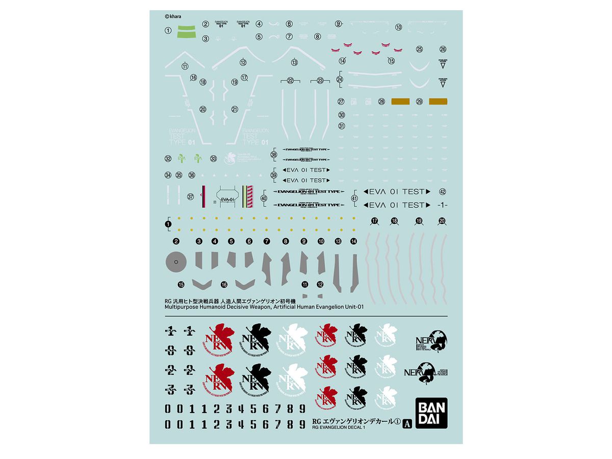 RG Evangelion Decal 1