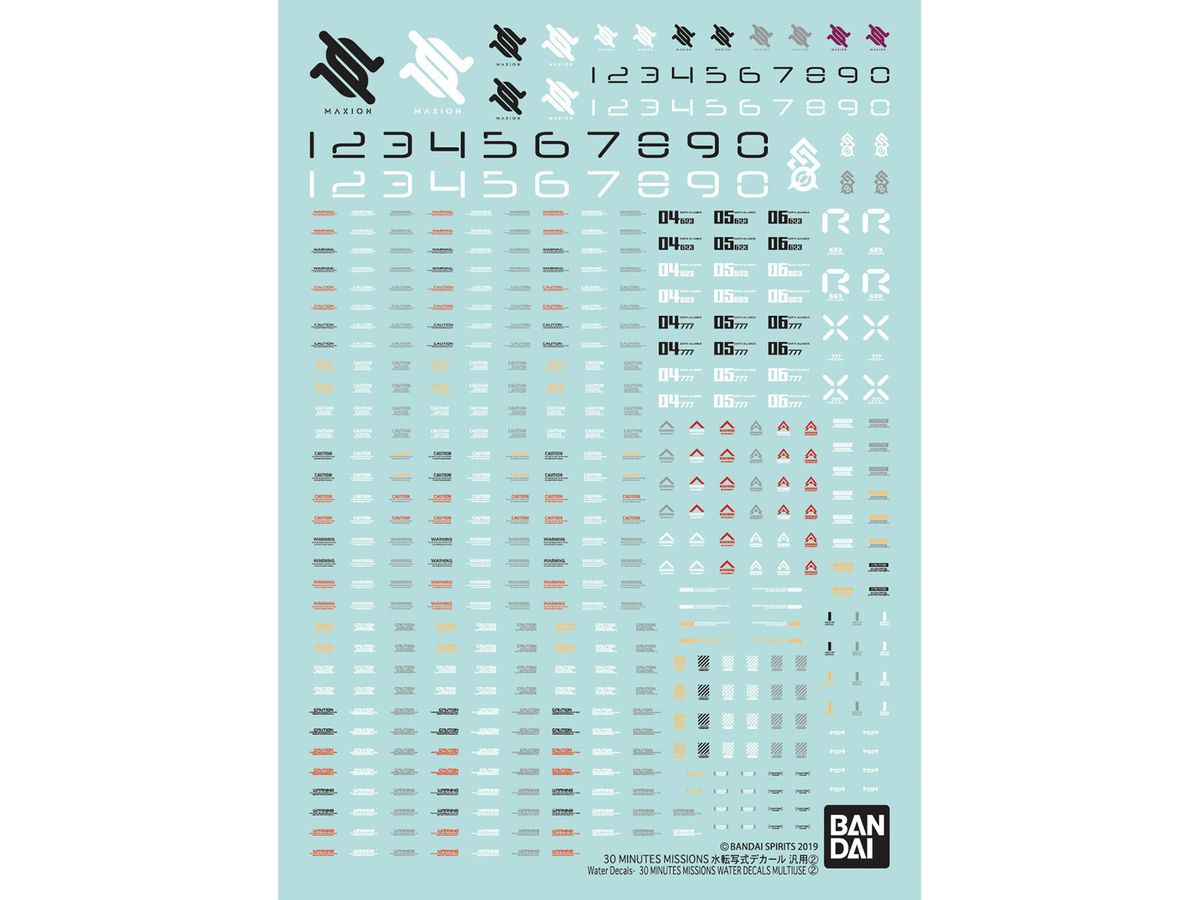 30MM Water Transfer Type Decal General Purpose 2