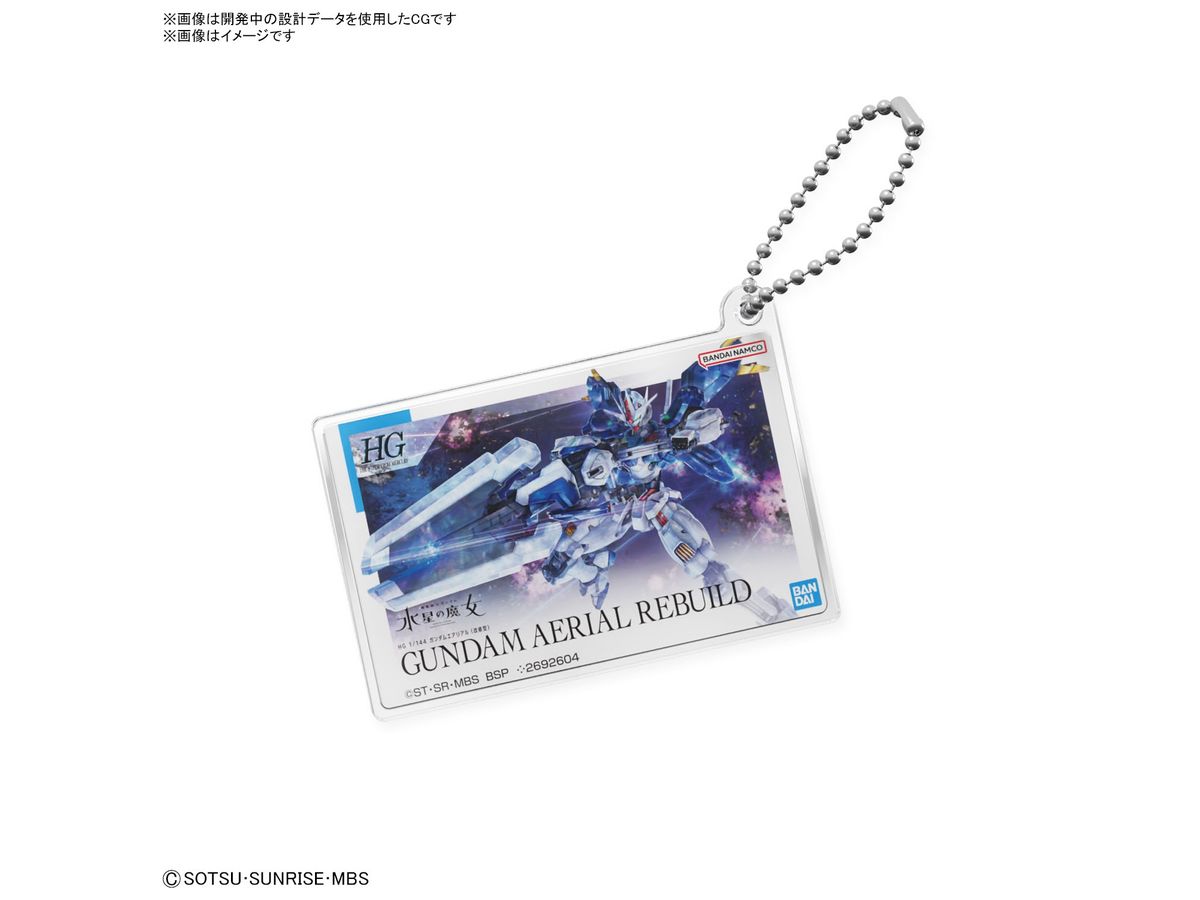 Gunpla Package Art Acrylic Ball Chain HG Gundam Aerial (Repair Type)