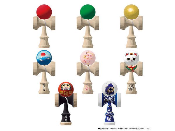 Collectible Mini Kendama Basic & Japan (Random 1pcs)