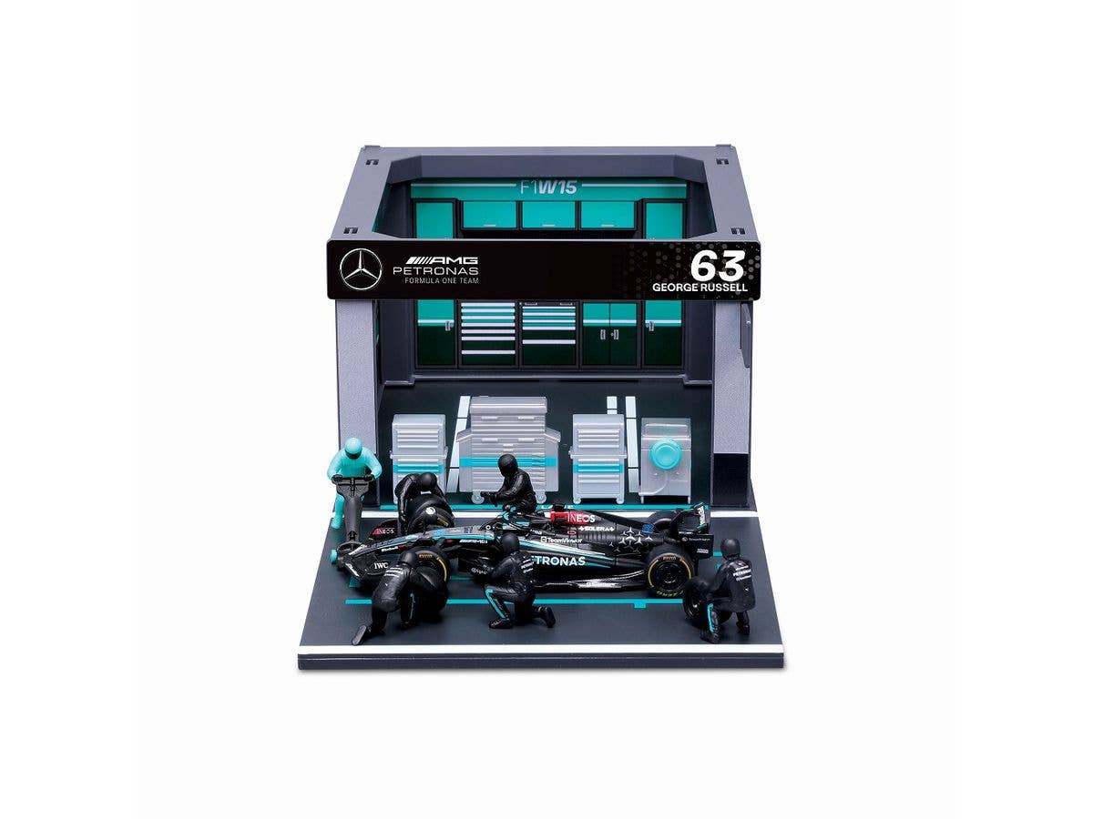 Mercedes-Amg Petronas F1 Team Pit Pass Set W15 No.63 G. Russell (Crew X 6 Pieces, Paddock Garage)