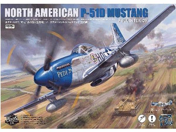 North American P-51D Mustang Blue Nose Full Interior (Pre-painted Model Kit)