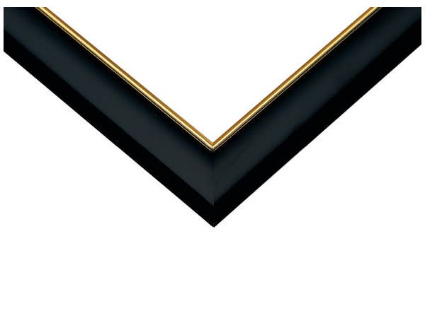 Jigsaw Puzzle Gold Lacing Braid Wooden Panel Black : 51.5 x 18.2cm