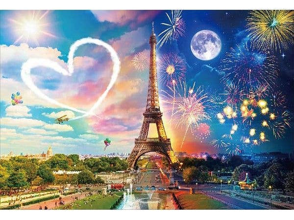 Jigsaw Puzzle: Paris Day to Night 1000pcs (72 x 49cm)