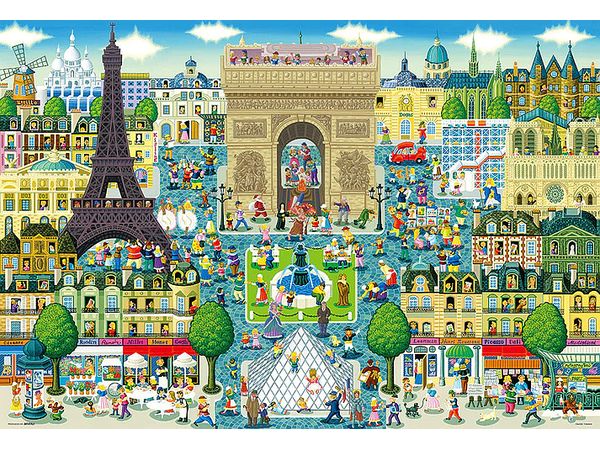 Jigsaw Puzzle: Collection of Paris famous places! 1000P (72 x 49cm)