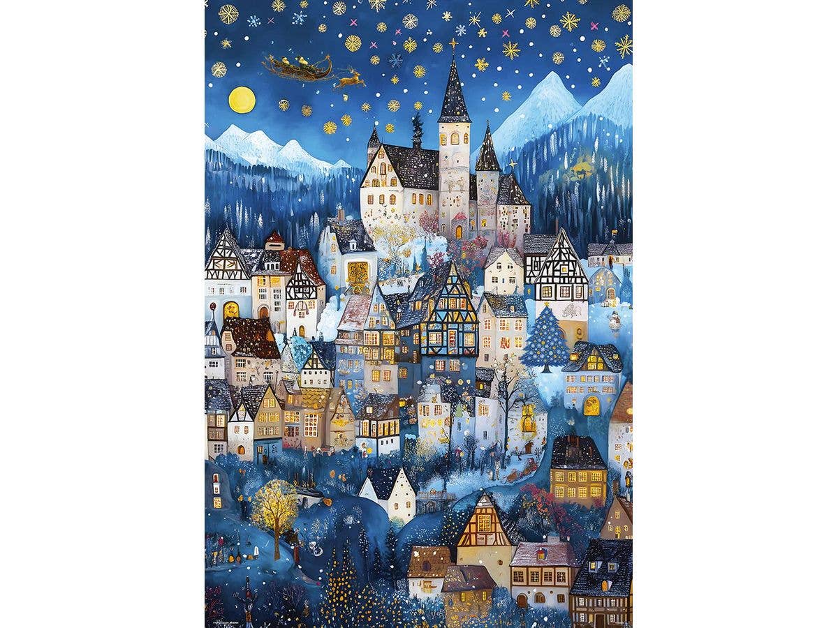 Story of Holy Night -Dreaming Village on Starry Hill- 1000 Pieces (720 x 490mm)