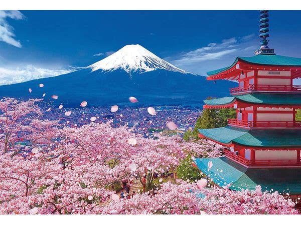 Fuji and Sengen Shrine in Spring 1000pcs (720 x 490mm)