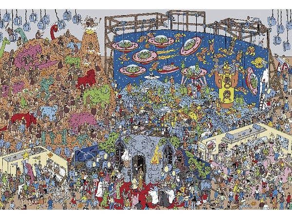 Jigsaw Puzzle Where's Wally?: Dinosaurs, Aliens, Ghosts 1000pcs (72 x 49cm)