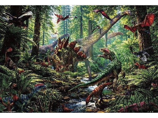Jigsaw Puzzle Dinosaur: Jurassic Dinosaurs 150 Large pcs (38 x 26cm)