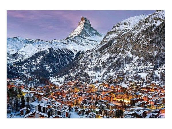 Jigsaw Puzzle Overseas Landscapes: Zermatt with a View of the Matterhorn 1000 Micro pcs (38 x 26cm)