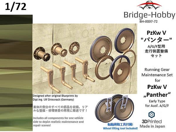 Running Gear Maintenance Set for: PzKw V Panther Late Type for Ausf. A/G/F
