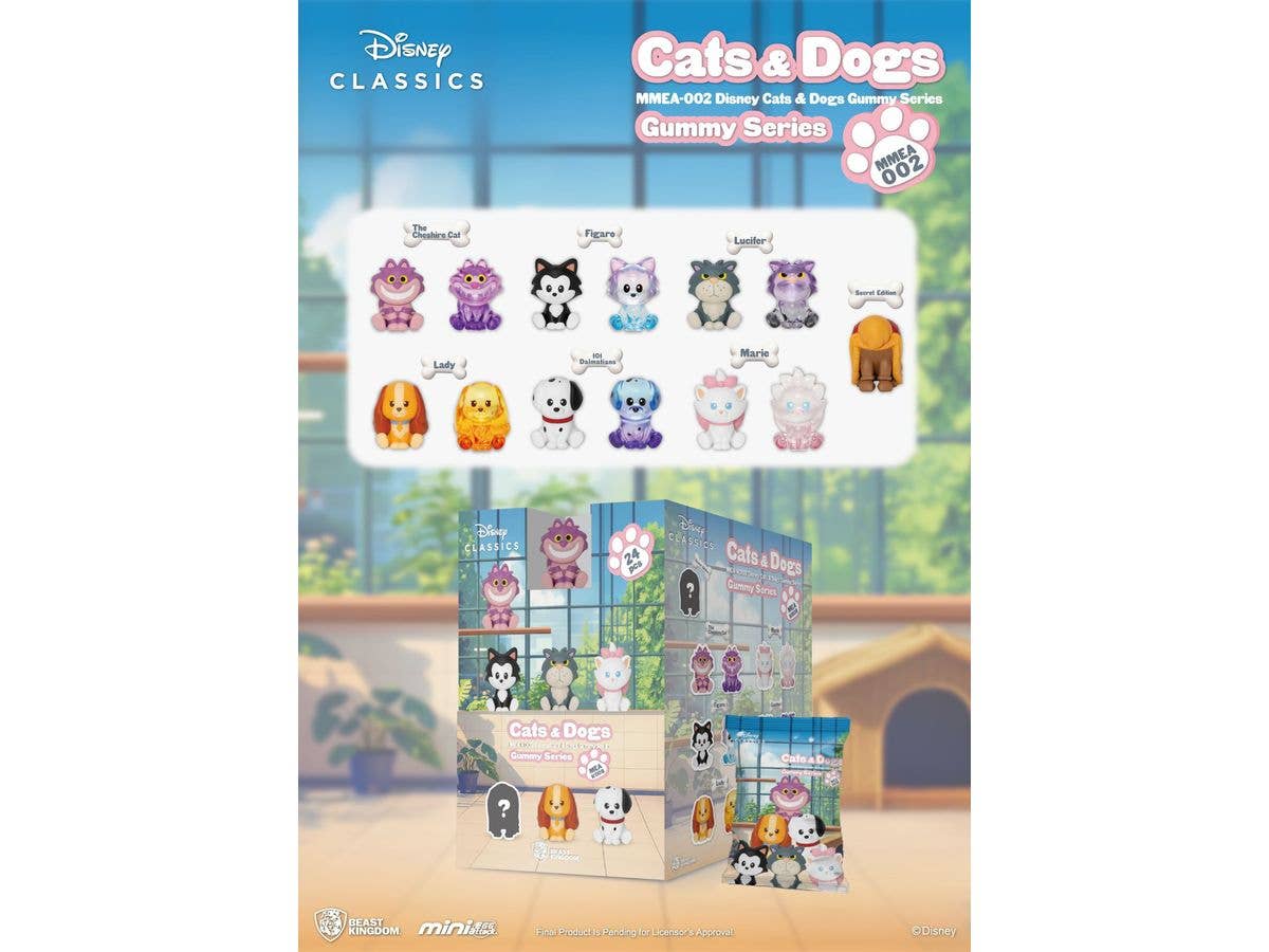 MMEA-002 Disney Cats & Dogs Gummy Series 1Box 24pcs