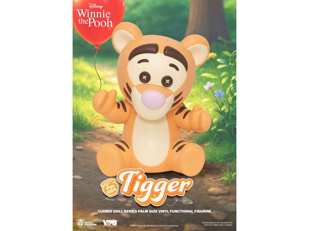 VPBP-024 Winnie the Pooh Cuddly Doll Series Palm Size Vinyl Functional Figurine Tigger