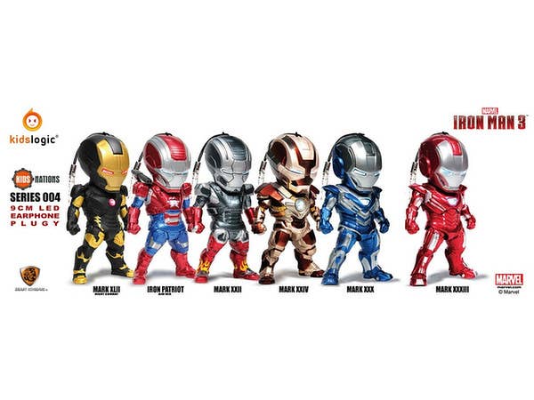 Kids Nations Series 004: Iron Man Earphone Jack Accessories: 1Box 