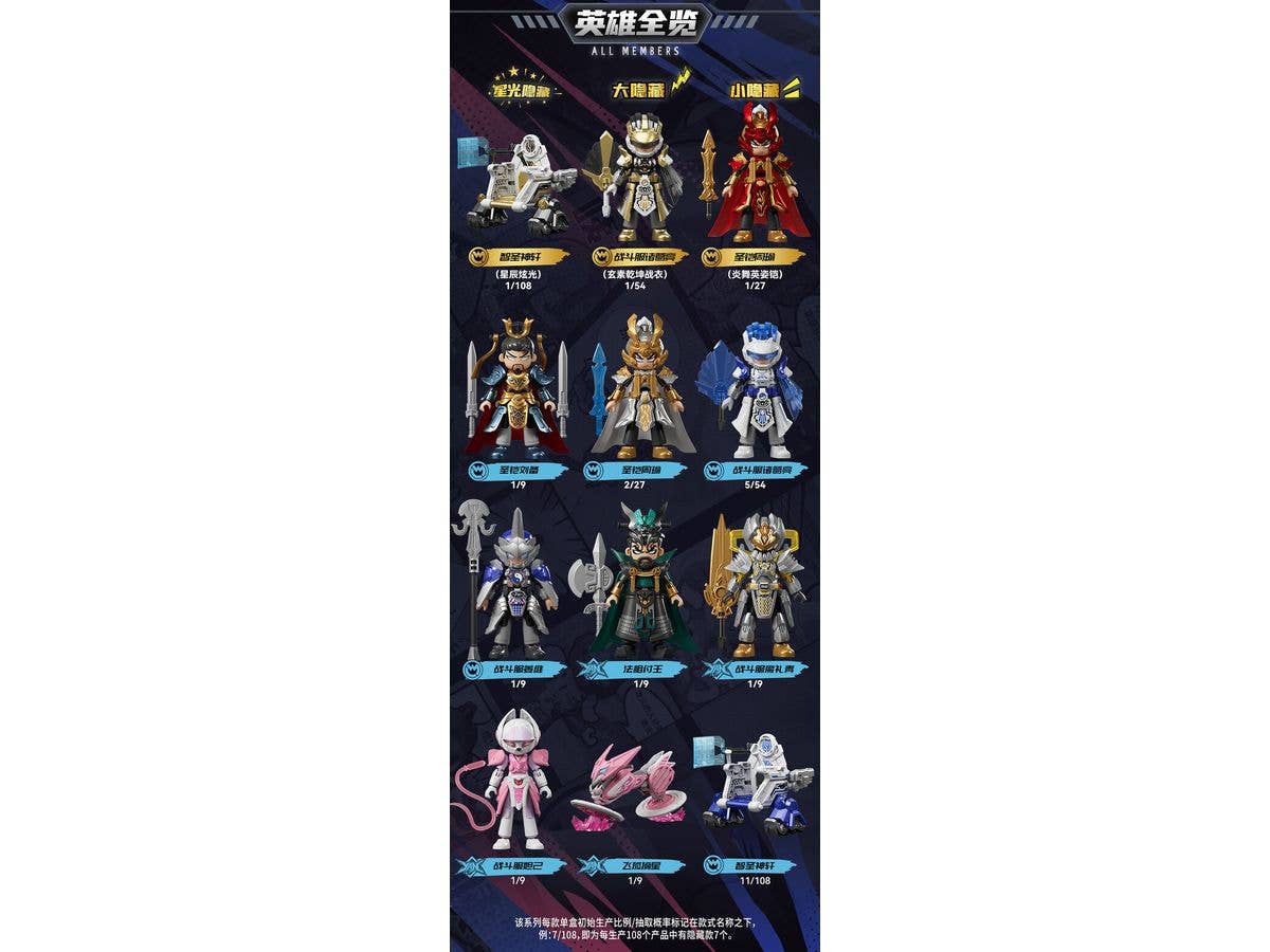 Blokees Figures - Hero GTV07 HERO INFINITY Vol.7 Wisdom & Brave 1Box 9pcs
