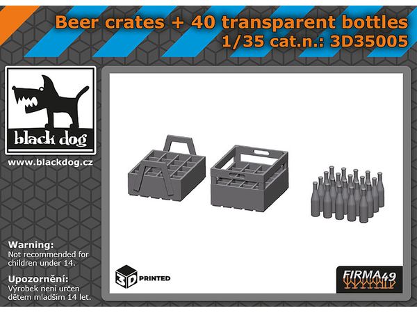 Beer crates +40pcs bottles