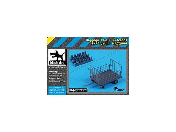 Baggage cart + suitcases